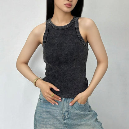 Image of Carol | Dames Distressed Racerback Tanktop