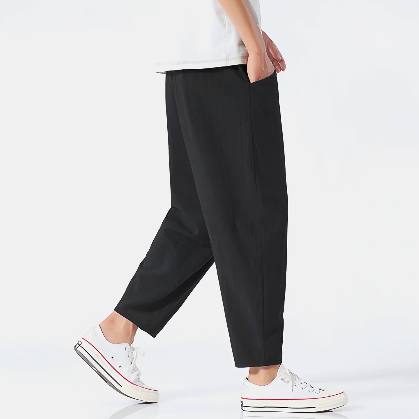 Image of Cas | Heren Cropped Broek met Trekkoord
