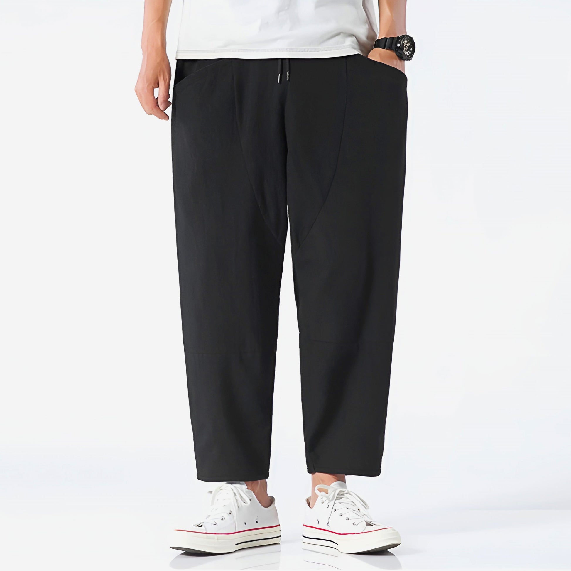 Image of Cas | Heren Cropped Broek met Trekkoord