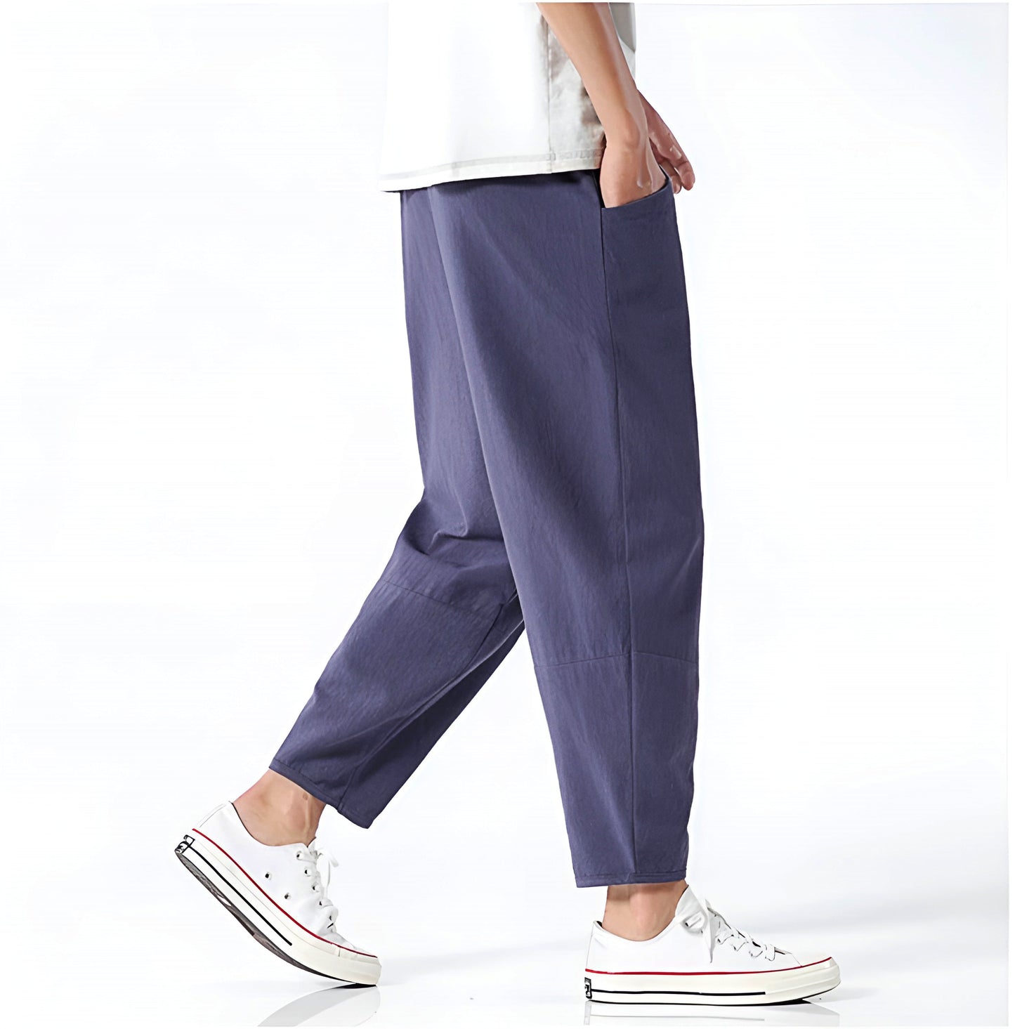 Image of Cas | Heren Cropped Broek met Trekkoord