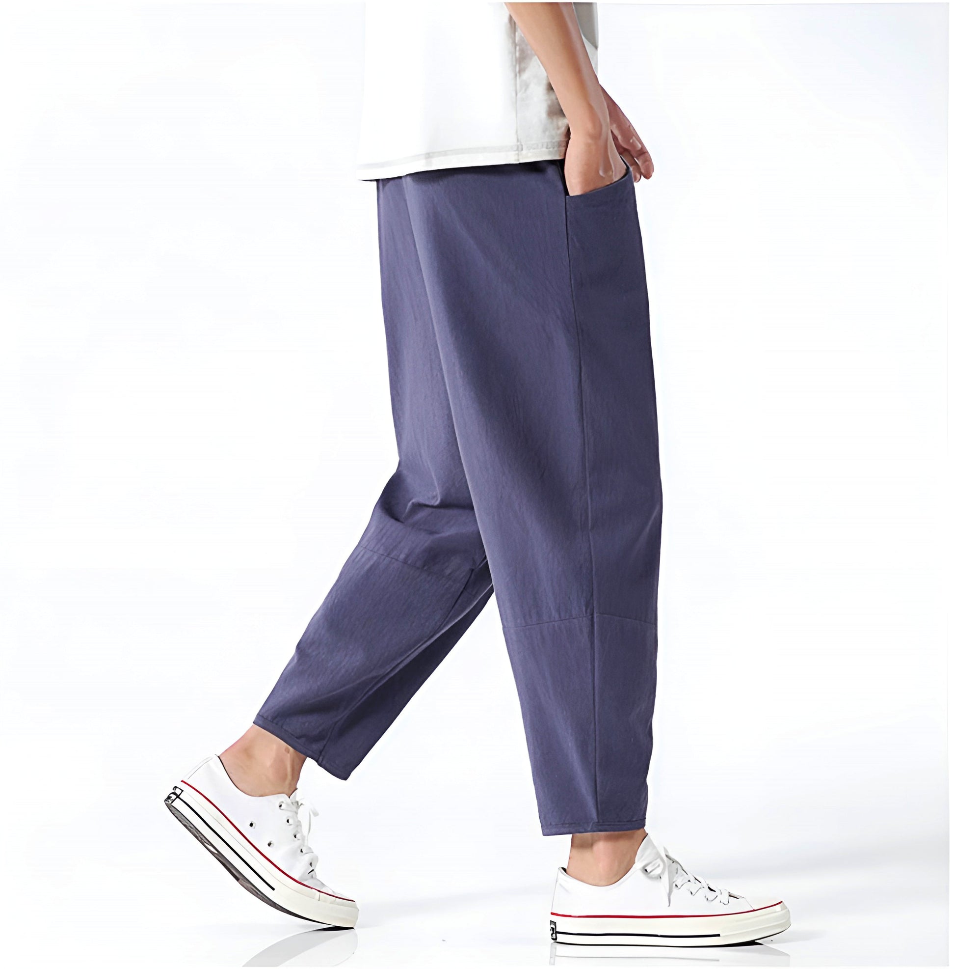 Image of Cas | Heren Cropped Broek met Trekkoord