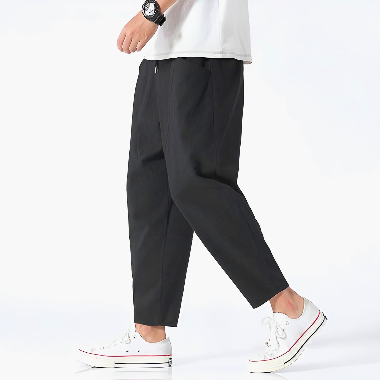 Image of Cas | Heren Cropped Broek met Trekkoord