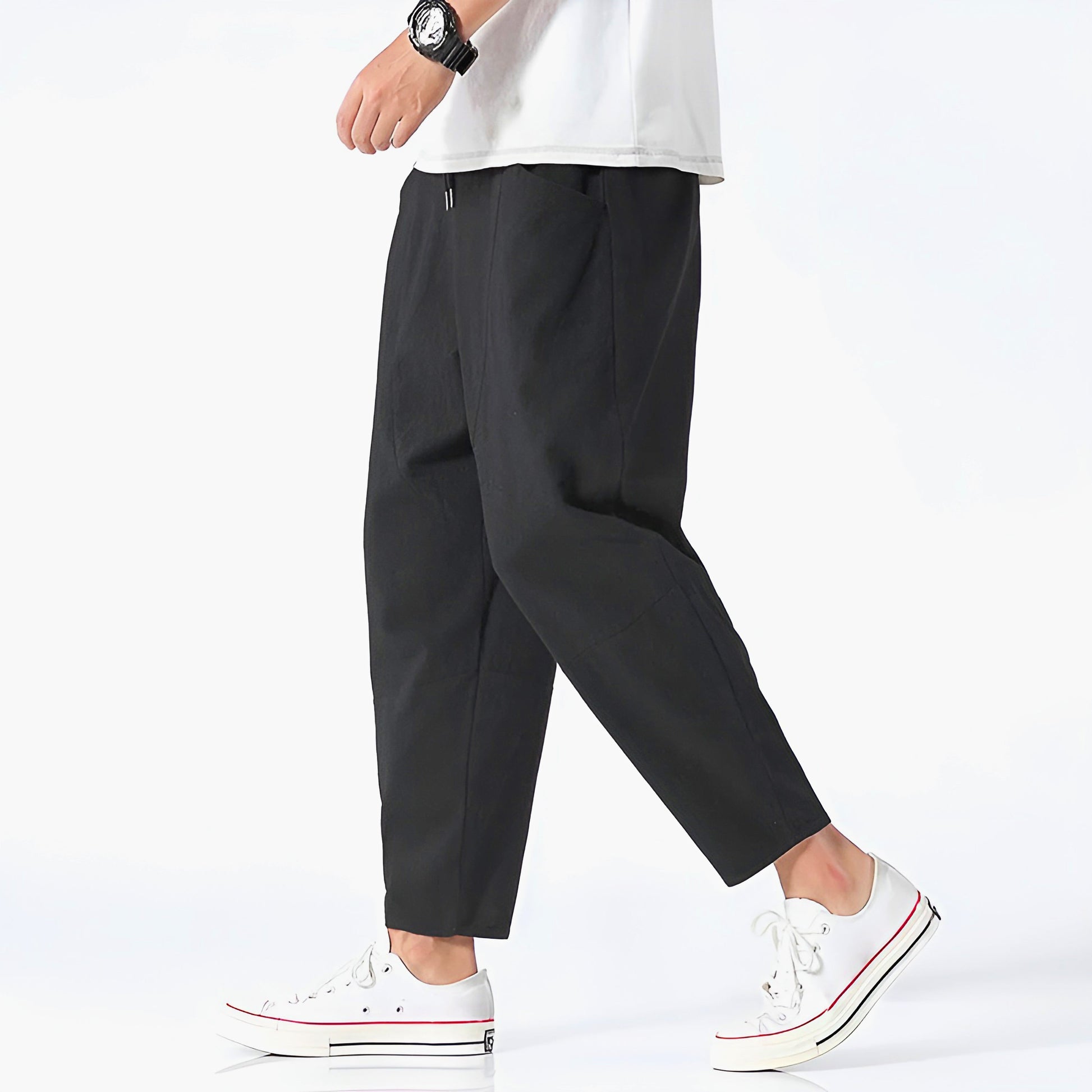 Image of Cas | Heren Cropped Broek met Trekkoord
