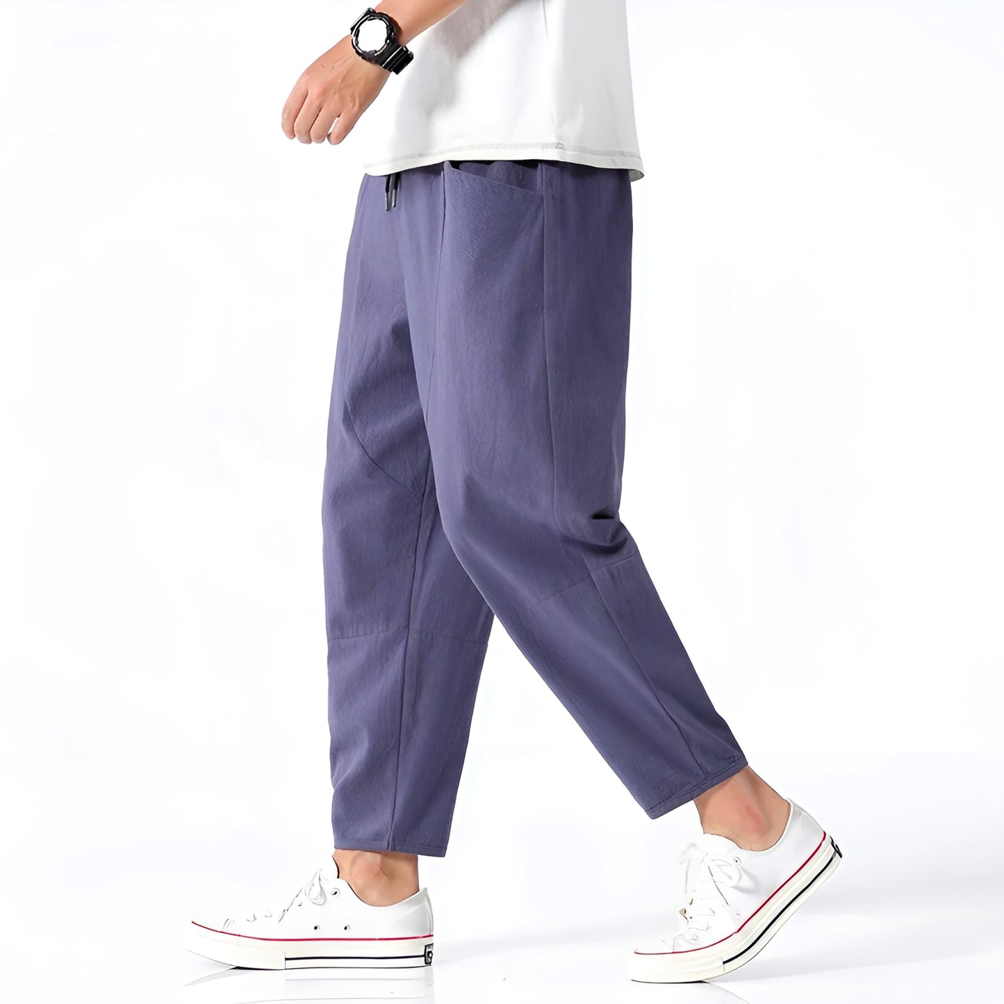 Image of Cas | Heren Cropped Broek met Trekkoord