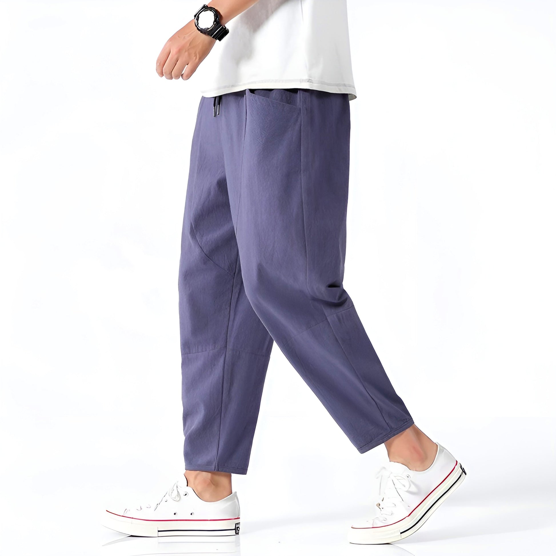 Image of Cas | Heren Cropped Broek met Trekkoord