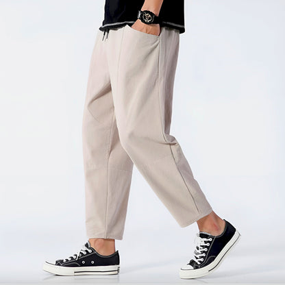 Image of Cas | Heren Cropped Broek met Trekkoord