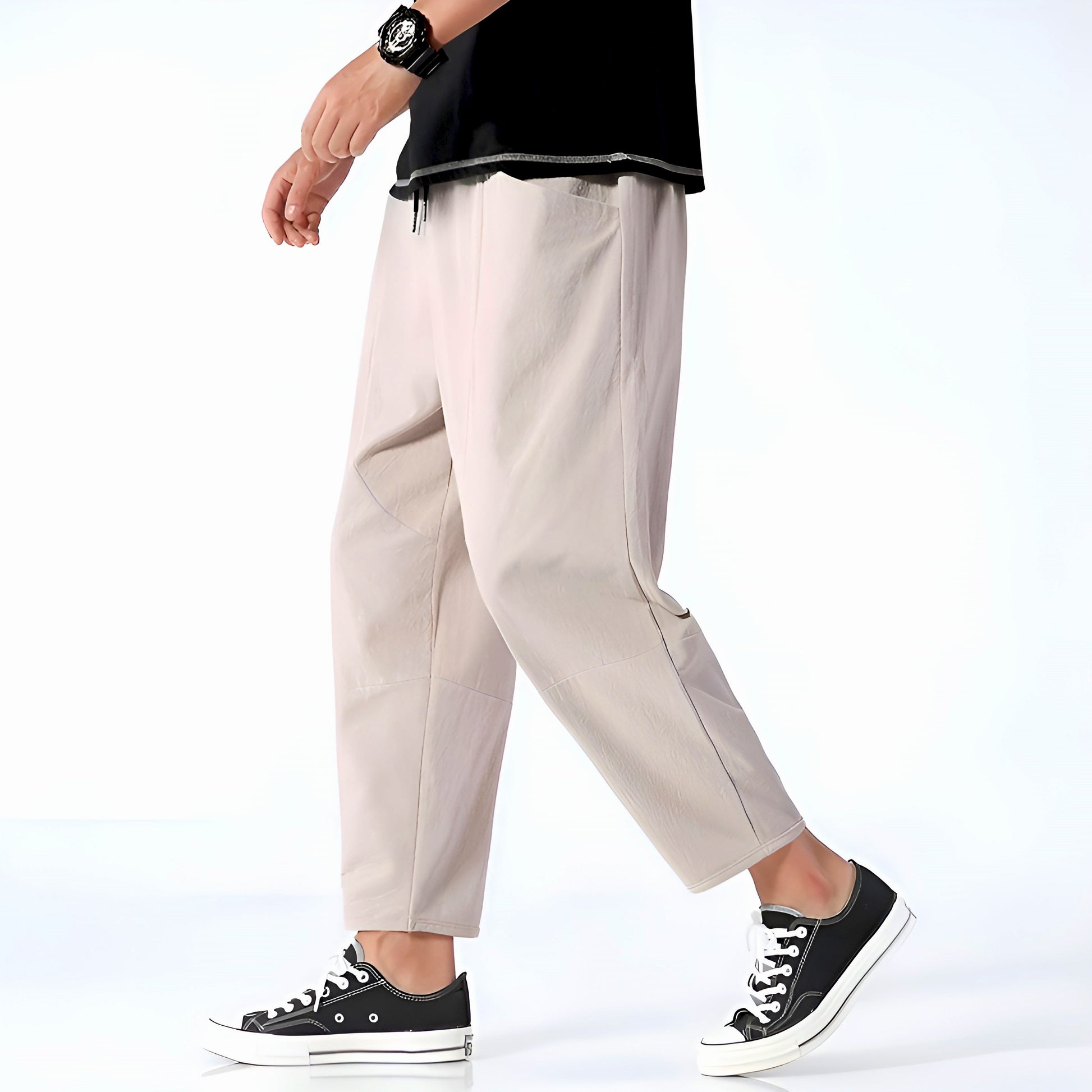 Image of Cas | Heren Cropped Broek met Trekkoord
