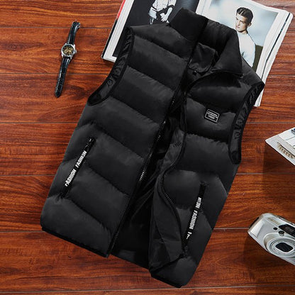 Casual bodywarmer met ritssluiting aan de voorkant