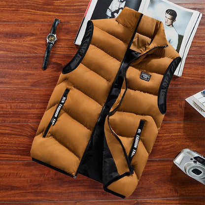 Casual bodywarmer met ritssluiting aan de voorkant