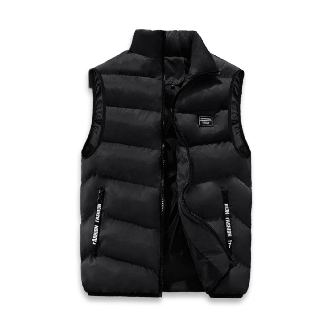 Casual bodywarmer met ritssluiting aan de voorkant