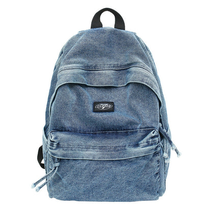 Casual denim rugzak voor school