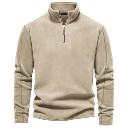 Casual Fleece Jack voor Heren met Ritssluiting op de Kraag