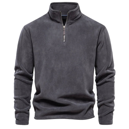 Casual Fleece Jack voor Heren met Ritssluiting op de Kraag