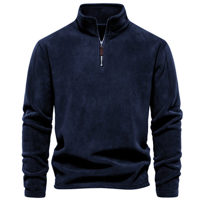 Casual Fleece Jack voor Heren met Ritssluiting op de Kraag