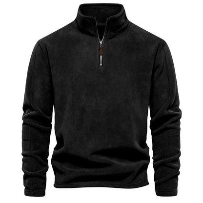 Casual Fleece Jack voor Heren met Ritssluiting op de Kraag