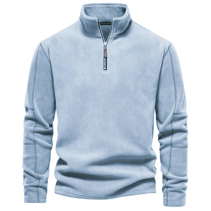 Casual Fleece Jack voor Heren met Ritssluiting op de Kraag