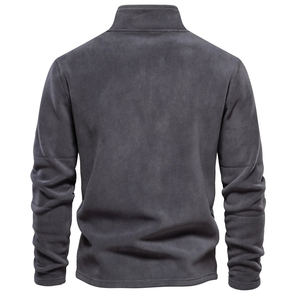 Casual Fleece Jack voor Heren met Ritssluiting op de Kraag