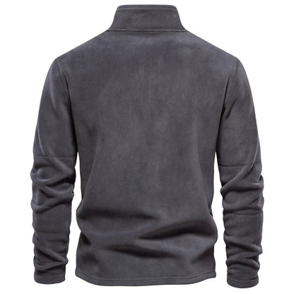 Casual Fleece Jack voor Heren met Ritssluiting op de Kraag