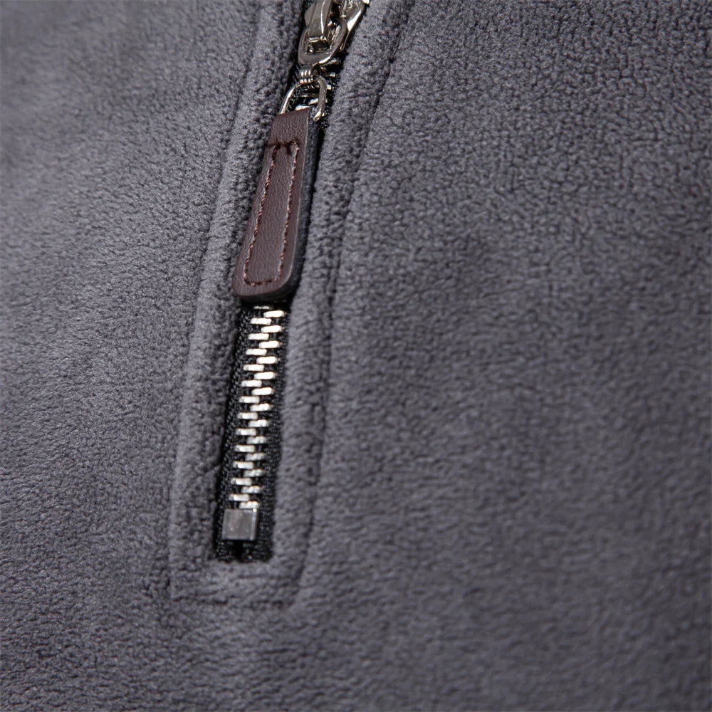 Casual Fleece Jack voor Heren met Ritssluiting op de Kraag