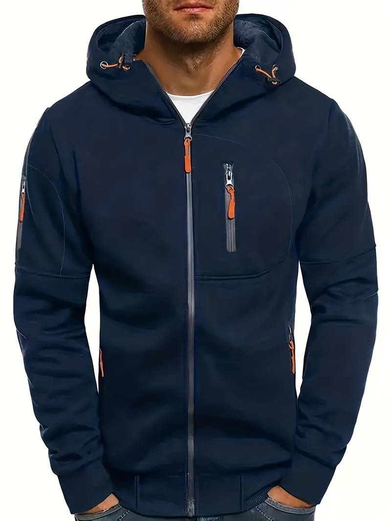 Casual hoodie voor heren met comfortabele pasvorm en stijlvolle details