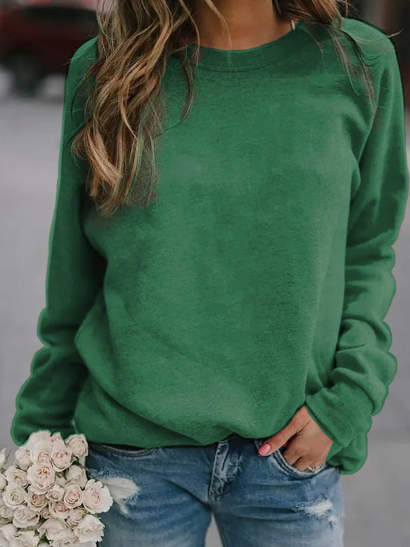 Casual sweatshirt met ronde hals