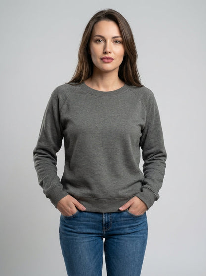 Casual sweatshirt met ronde hals