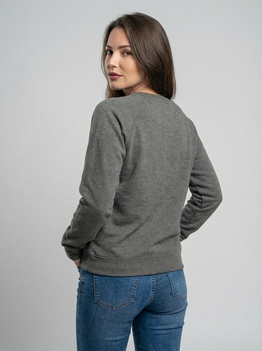 Casual sweatshirt met ronde hals