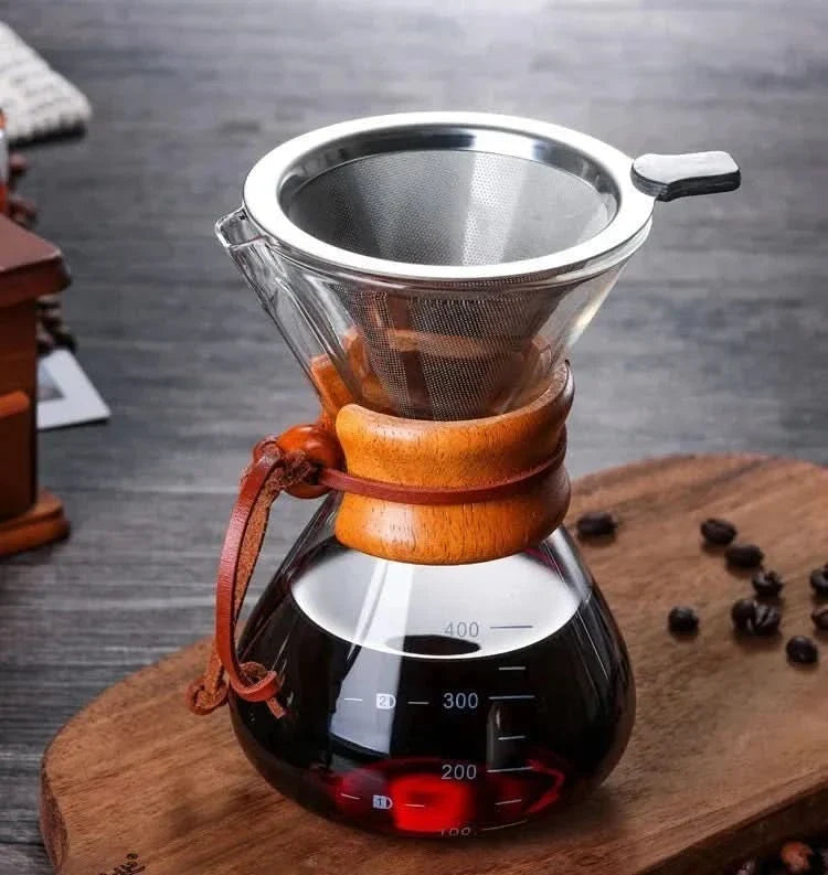 Chemex Koffiekan met Hario V60 Dripperset – Precies Zetten met Stijl