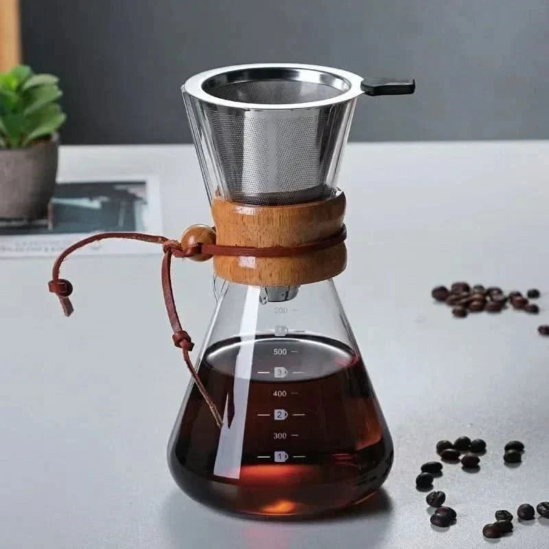 Chemex Koffiekan met Hario V60 Dripperset – Precies Zetten met Stijl