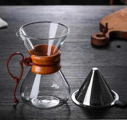 Chemex Koffiekan met Hario V60 Dripperset – Precies Zetten met Stijl