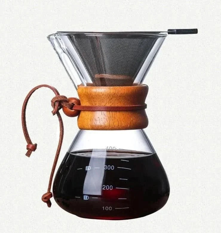Chemex Koffiekan met Hario V60 Dripperset – Precies Zetten met Stijl
