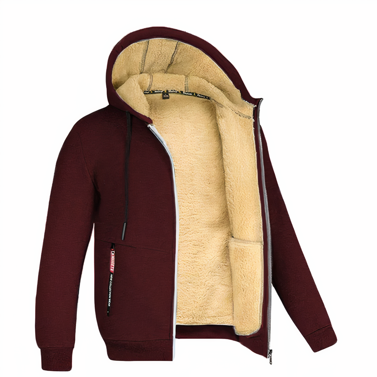 Christen | Fleece Gevoerde Heren Sweatvest met Capuchon en Ritssluiting