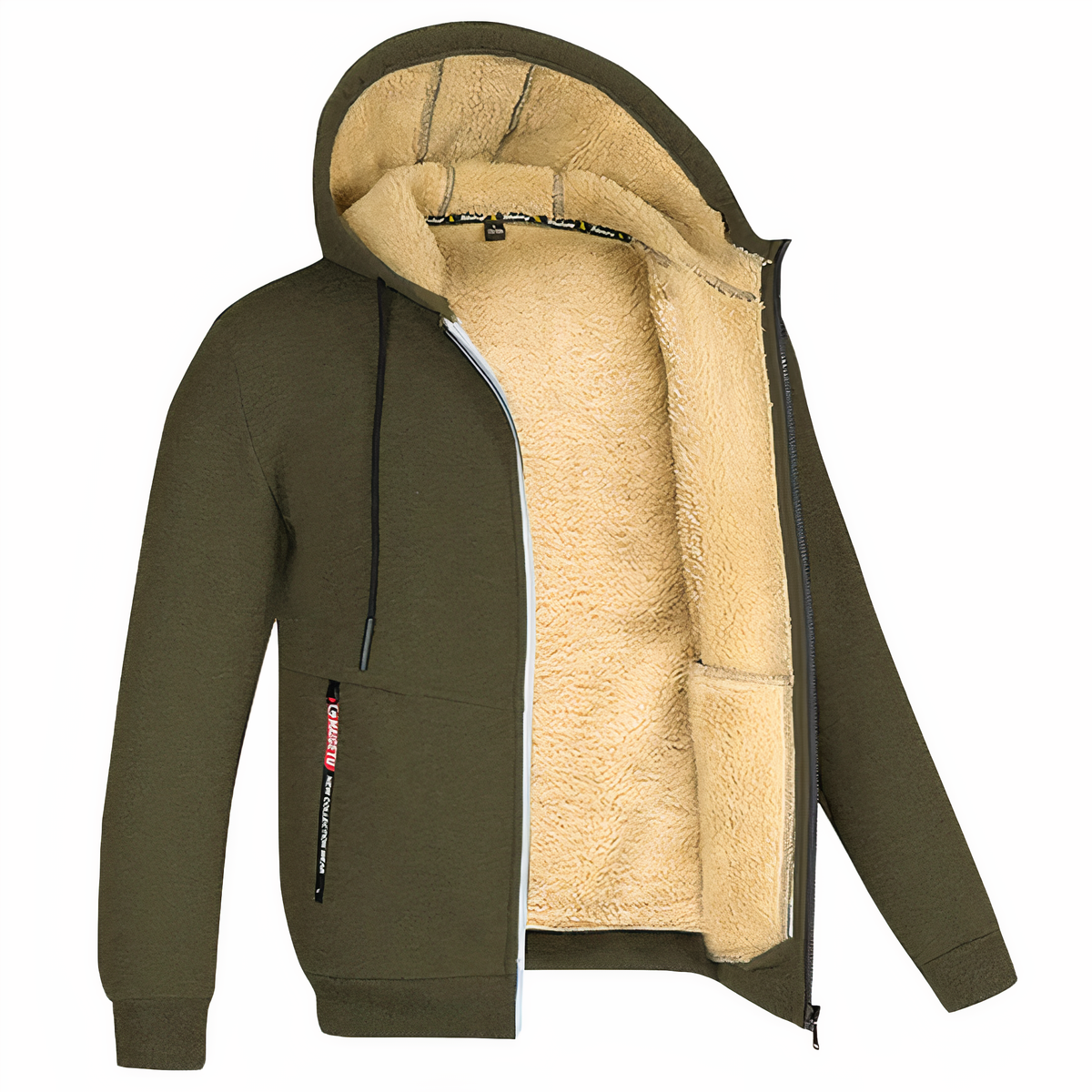 Christen | Fleece Gevoerde Heren Sweatvest met Capuchon en Ritssluiting