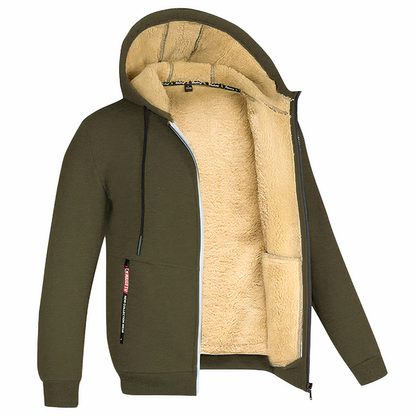 Christen | Fleece Gevoerde Heren Sweatvest met Capuchon en Ritssluiting
