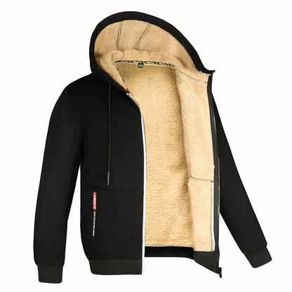 Christen | Fleece Gevoerde Heren Sweatvest met Capuchon en Ritssluiting