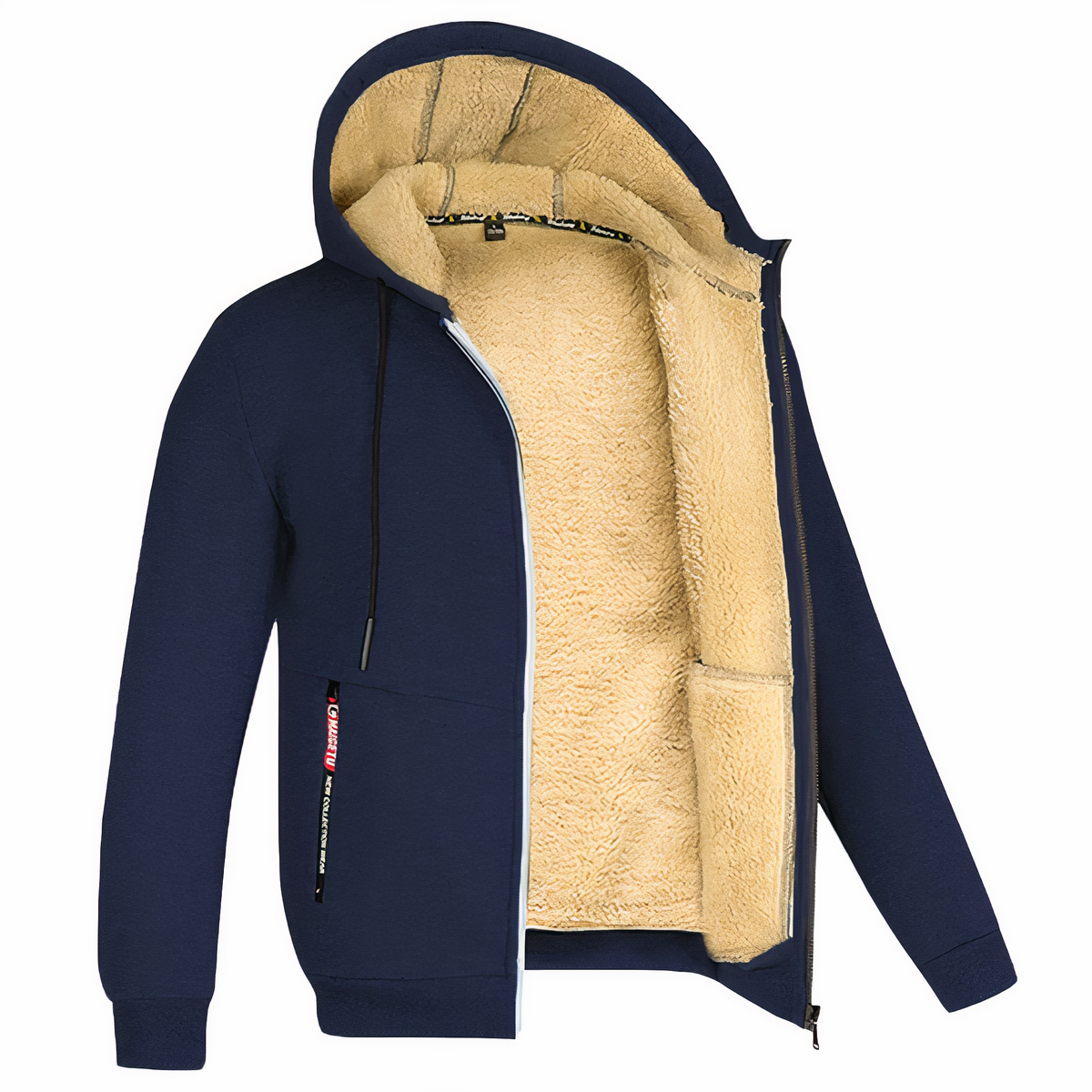 Christen | Fleece Gevoerde Heren Sweatvest met Capuchon en Ritssluiting