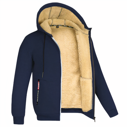 Christen | Fleece Gevoerde Heren Sweatvest met Capuchon en Ritssluiting