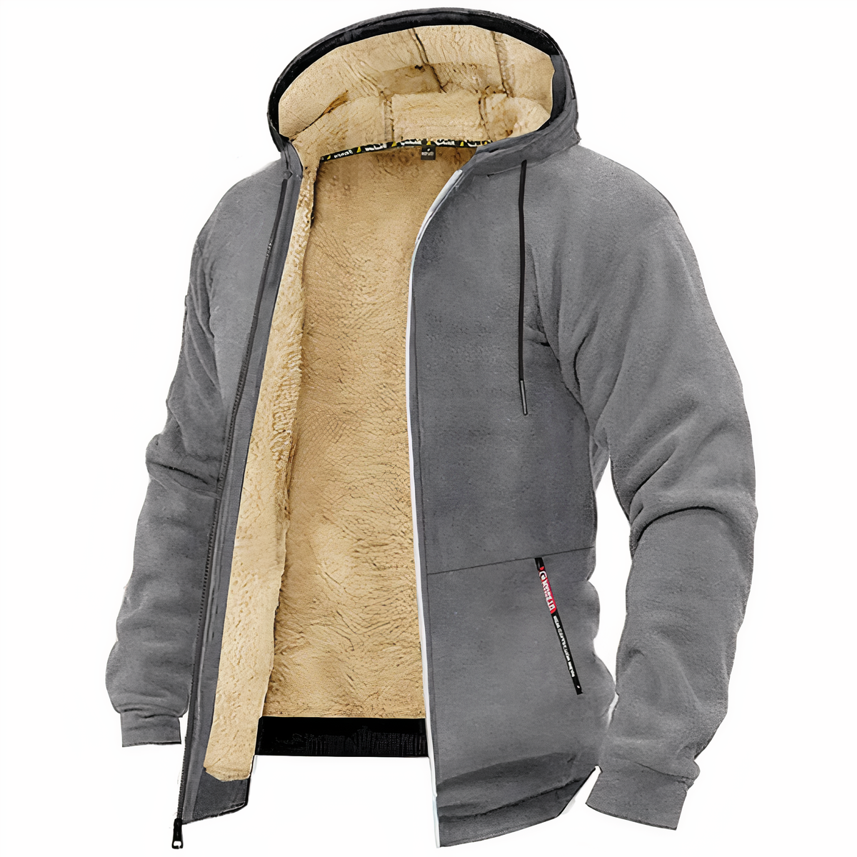 Christen | Fleece Gevoerde Heren Sweatvest met Capuchon en Ritssluiting
