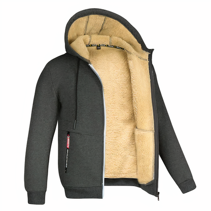 Christen | Fleece Gevoerde Heren Sweatvest met Capuchon en Ritssluiting