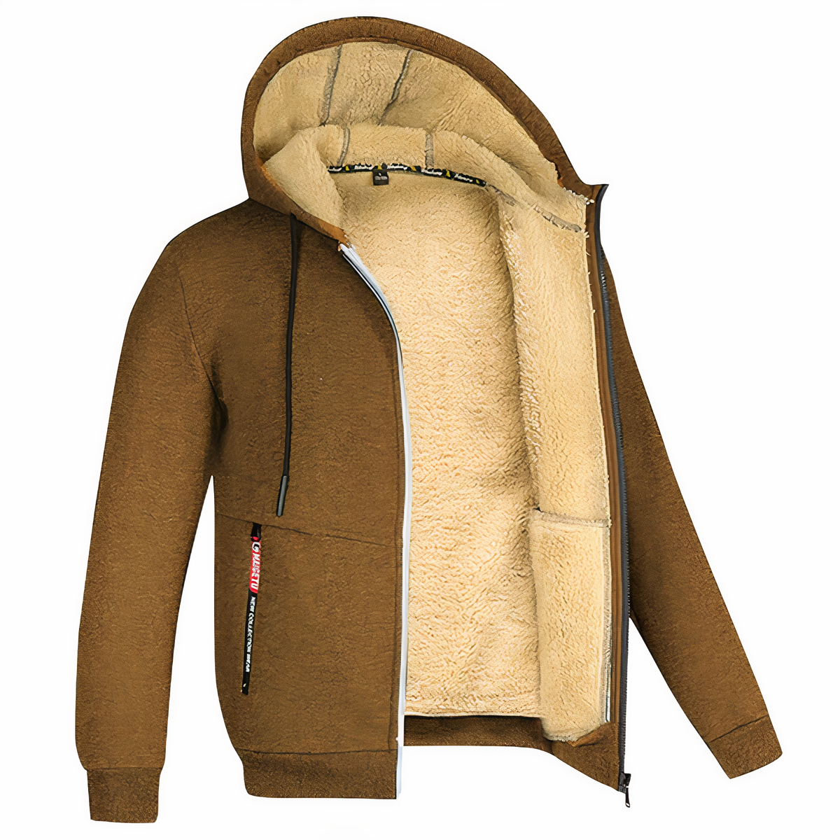 Christen | Fleece Gevoerde Heren Sweatvest met Capuchon en Ritssluiting