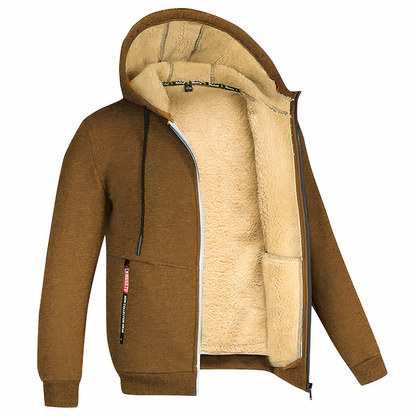 Christen | Fleece Gevoerde Heren Sweatvest met Capuchon en Ritssluiting