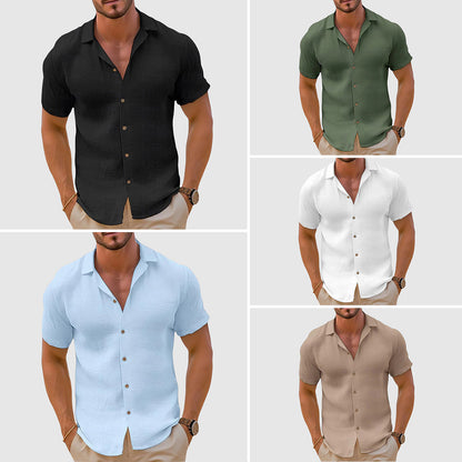 Image of Christopher | Heren Camp Collar Button-Down Overhemd