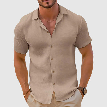 Image of Christopher | Heren Camp Collar Button-Down Overhemd