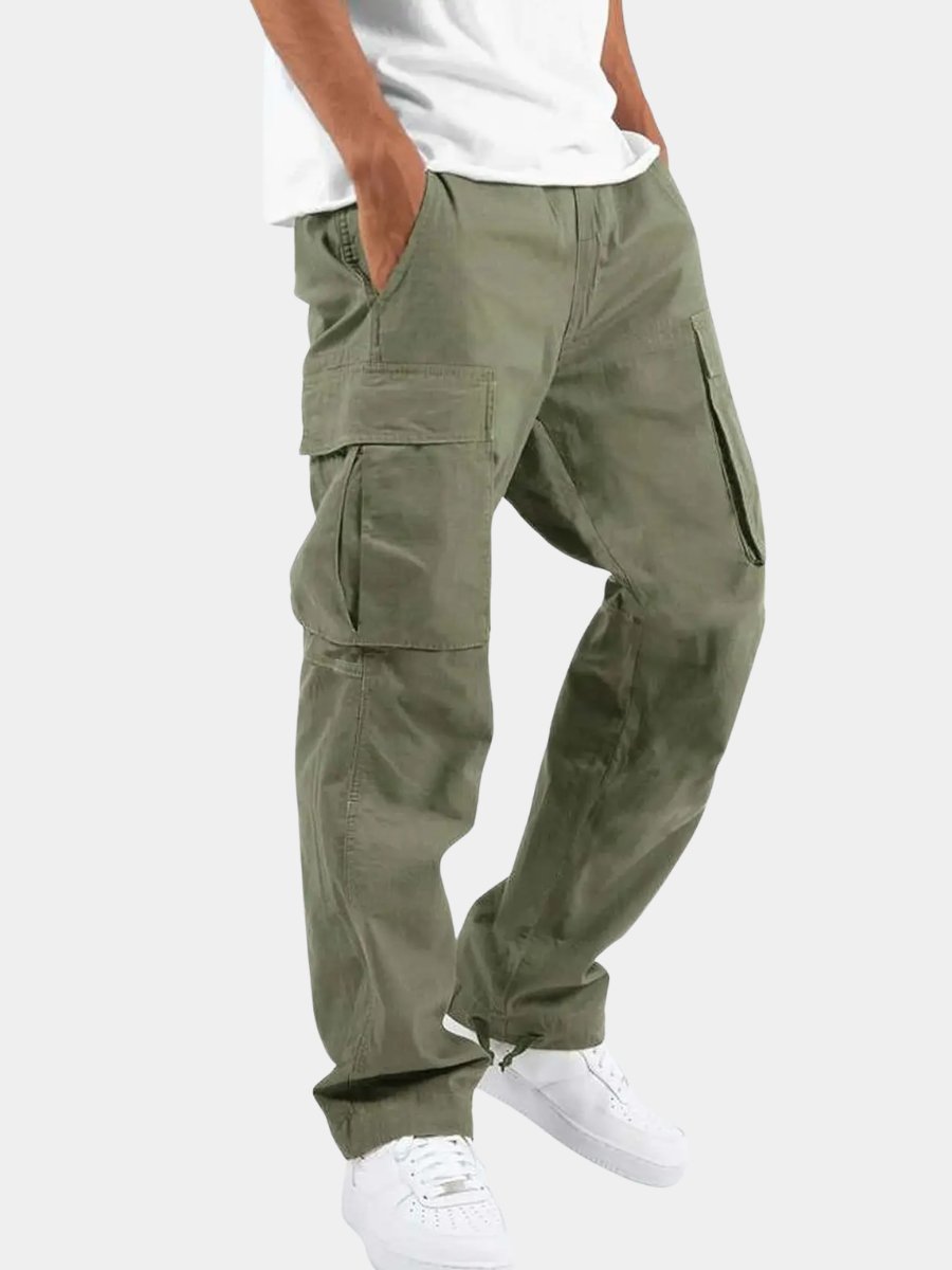 Comfortabele casual cargobroek met trekkoord voor heren