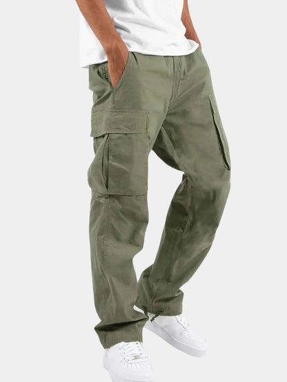 Comfortabele casual cargobroek met trekkoord voor heren