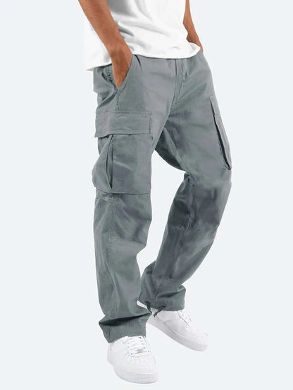 Comfortabele casual cargobroek met trekkoord voor heren