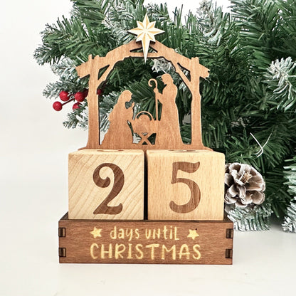 Creatieve houten DIY-kerstadventskalender