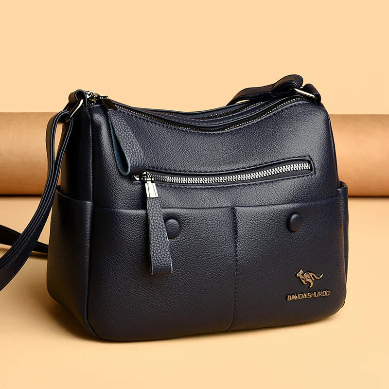 Crossbodytas met ritsvakken en verstelbare schouderband
