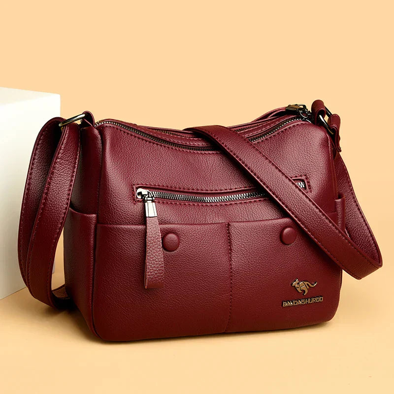 Crossbodytas met ritsvakken en verstelbare schouderband