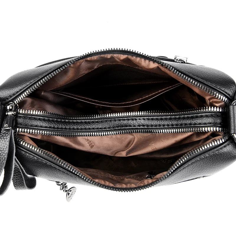 Crossbodytas met ritsvakken en verstelbare schouderband